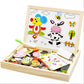 Wooden Magnetic Puzzle Toys Children 3D Puzzle Box Figure Animals Circus Writing Drawing Board Learning Education Toys For Kids Lulu & Hues