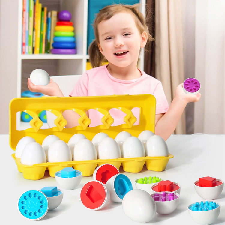 Baby Learning Educational Toy Smart Egg Toy Games Shape Matching Sorters Toys Montessori Eggs Toys For Kids Children Lulu & Hues