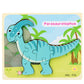 Baby Wooden Cartoon Dinosaur 3D Puzzle Jigsaw for Kids Montessori Early Learning Educational Puzzle Toys Lulu & Hues