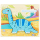 Baby Wooden Cartoon Dinosaur 3D Puzzle Jigsaw for Kids Montessori Early Learning Educational Puzzle Toys Lulu & Hues