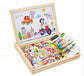 Wooden Magnetic Puzzle Toys Children 3D Puzzle Box Figure Animals Circus Writing Drawing Board Learning Education Toys For Kids Lulu & Hues