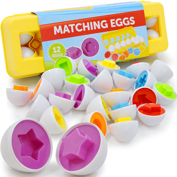 Baby Learning Educational Toy Smart Egg Toy Games Shape Matching Sorters Toys Montessori Eggs Toys For Kids Children Lulu & Hues